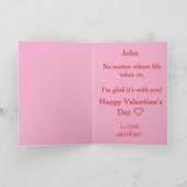 Valentine’s Day Love couple Folded Greeting Card Karte (Innenseite)