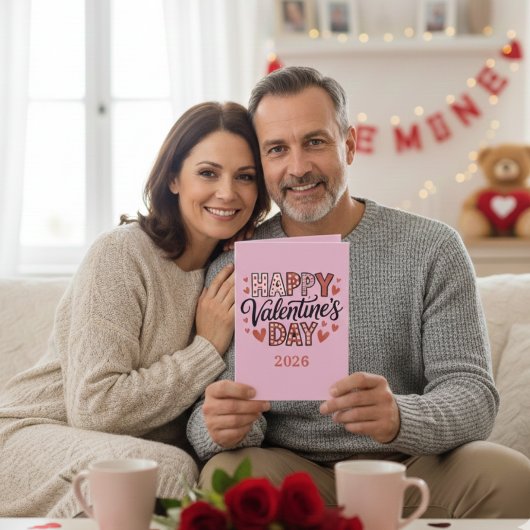 Valentine’s Day Love couple Folded Greeting Card Karte