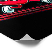 Valentine’s Day Love Heart Runner Track Running  Poster (Ecke)