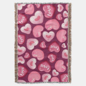 Valentine’s Day Love Hearts. Sweet and Glossy Hea Decke (Vorderseite Vertikal)