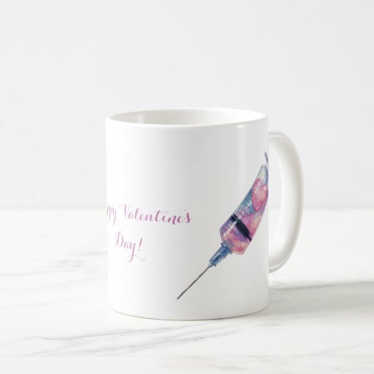 Valentine’s Day Love Injection Design Kaffeetasse (VorderseiteRechts)