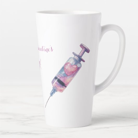 Valentine’s Day Love Injection Design Milchtasse (Rechts)