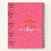 Valentine’s Day Love Notebook – Pink Hearts Design Notizblock (Rückseite)