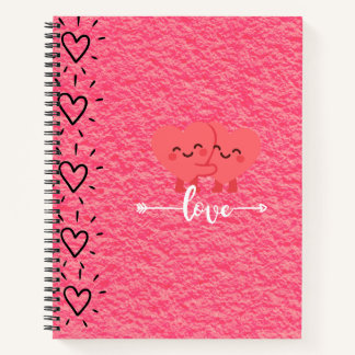 Valentine’s Day Love Notebook – Pink Hearts Design Notizblock