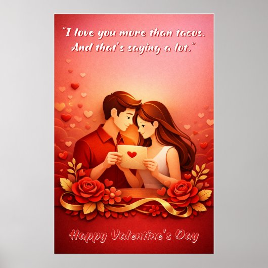 Valentine’s Day Love Quote Poster (Vorne)