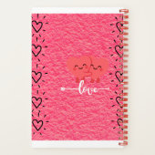 Valentine’s Day Love Sketch Notebook – Pink Hearts Notizblock (Rückseite)