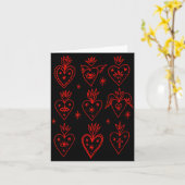 Valentine’s Day Mexican Milagro Gothic Goth Sacred Karte (Gelbe Blume)
