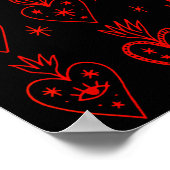 Valentine’s Day Mexican Milagro Gothic Goth Sacred Poster (Ecke)