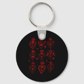 Valentine’s Day Mexican Milagro Gothic Goth Sacred Schlüsselanhänger (Vorderseite)