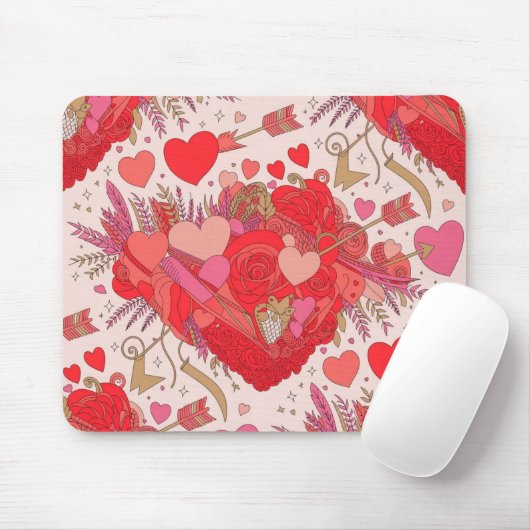 Valentine’s Day Mousepad | Romantic (Mit Mouse)
