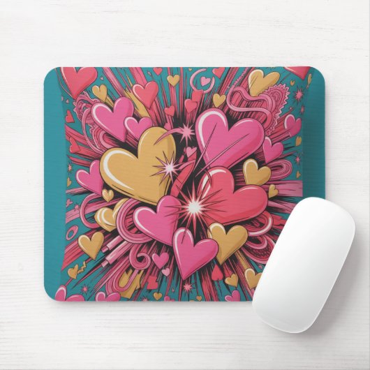 Valentine’s Day Mousepad | Romantic (Mit Mouse)