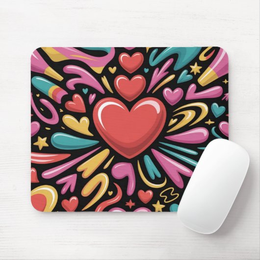 Valentine’s Day Mousepad | Romantic (Mit Mouse)