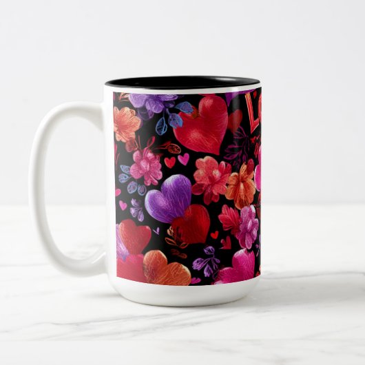 Valentine’s Day Mug | Romantic, Cute &Heartwarming Zweifarbige Tasse (Links)