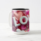 Valentine’s Day Mug | Romantic, Cute &Heartwarming Zweifarbige Tasse (Vorderseite Links)