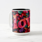 Valentine’s Day Mug | Romantic, Cute &Heartwarming Zweifarbige Tasse (Vorderseite Links)