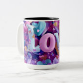 Valentine’s Day Mug | Romantic, Cute &Heartwarming Zweifarbige Tasse (Vorderseite Links)