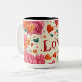 Valentine’s Day Mug | Romantic, Cute &Heartwarming Zweifarbige Tasse (Vorderseite Links)