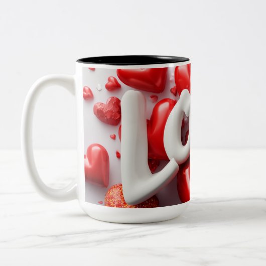 Valentine’s Day Mug | Romantic, Cute &Heartwarming Zweifarbige Tasse (Links)