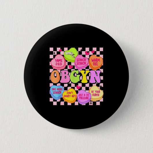 Valentine’s Day Obgyn Nurse Gynaecology Gynaecolog Button (Vorderseite)