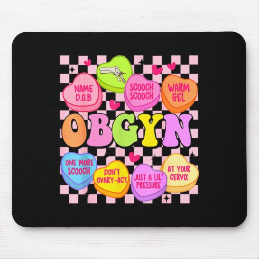 Valentine’s Day Obgyn Nurse Gynaecology Gynaecolog Mousepad (Vorne)