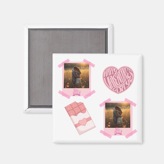 Valentine’s Day Personalized Magnet (Vorderseite/Rückseite)