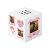 Valentine’s Day Personalized Photo Cube Würfel (Vorderseite Schrägansicht)