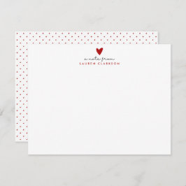 Valentine’s Day Red Heart stationery Note Card Einladung