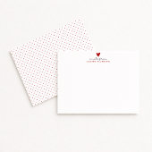 Valentine’s Day Red Heart stationery Note Card Einladung