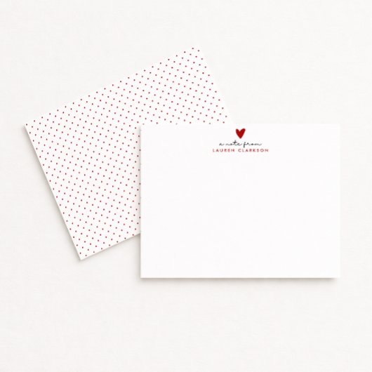 Valentine’s Day Red Heart stationery Note Card Einladung