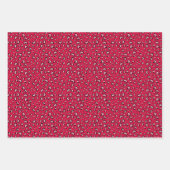 Valentine’s Day Red Pink Heart Leopard print Geschenkpapier Set (Vorderseite)