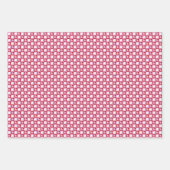 Valentine’s Day Red Pink Hearts Stripes Pattern  Geschenkpapier Set (Vorderseite)