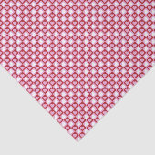 Valentine’s Day Red Pink Hearts Stripes Pattern Seidenpapier (Ausschnitt)