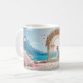 Valentine’s Day Romantic Couple Silhouette Love Kaffeetasse (Vorderseite Links)