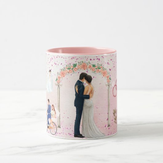 Valentine’s Day Romantic Couple Silhouette Love Tasse (Zentrum)