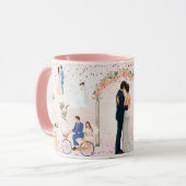 Valentine’s Day Romantic Couple Silhouette Love Tasse (Vorderseite Links)