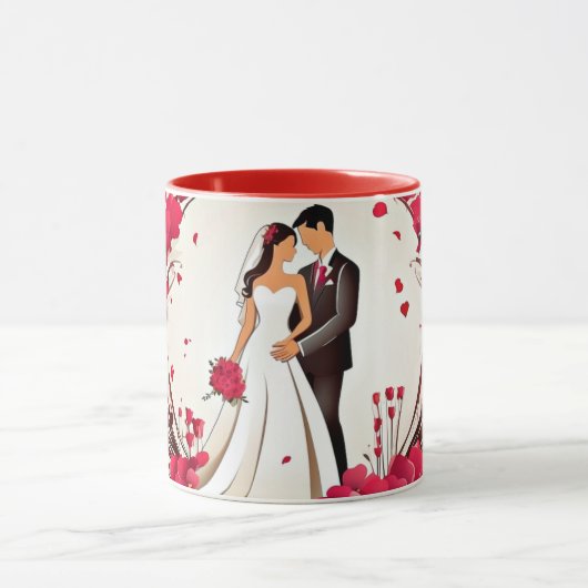 Valentine’s Day Romantic Couple Silhouette love Tasse (Zentrum)