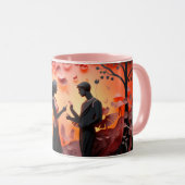 Valentine’s Day Romantic Couple Silhouette Love Tasse (VorderseiteRechts)