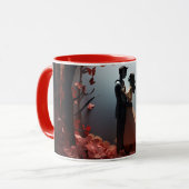 Valentine’s Day Romantic Couple Silhouette love Tasse (Vorderseite Links)
