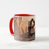 Valentine’s Day Romantic Couple Silhouette love Tasse (Vorderseite Links)