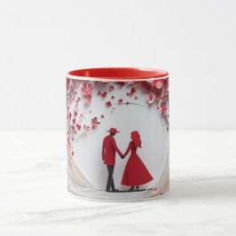 Valentine’s Day Romantic Couple Silhouette Love Tasse
