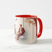 Valentine’s Day Romantic Couple Silhouette love Tasse (VorderseiteRechts)