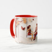 Valentine’s Day Romantic Couple Silhouette love Tasse (Vorderseite Links)