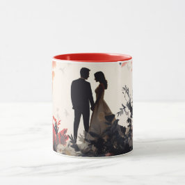 Valentine’s Day Romantic Couple Silhouette Love Tasse