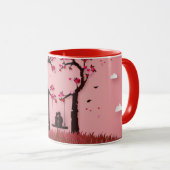 Valentine’s Day Romantic Couple Silhouette love Tasse (VorderseiteRechts)