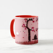 Valentine’s Day Romantic Couple Silhouette love Tasse (Vorderseite Links)