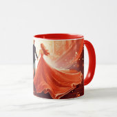 Valentine’s Day Romantic Couple Silhouette love Tasse (VorderseiteRechts)