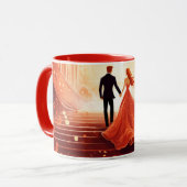 Valentine’s Day Romantic Couple Silhouette love Tasse (Vorderseite Links)