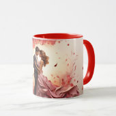 Valentine’s Day Romantic Couple Silhouette love Tasse (VorderseiteRechts)