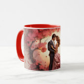 Valentine’s Day Romantic Couple Silhouette love Tasse (Vorderseite Links)