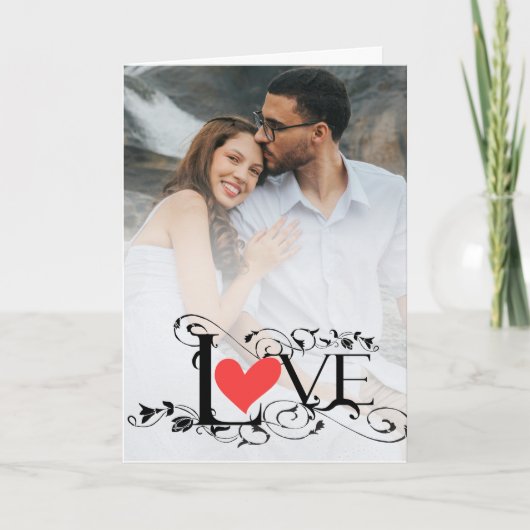Valentine’s Day Romantic Love Photo Card Karte (Vorderseite)